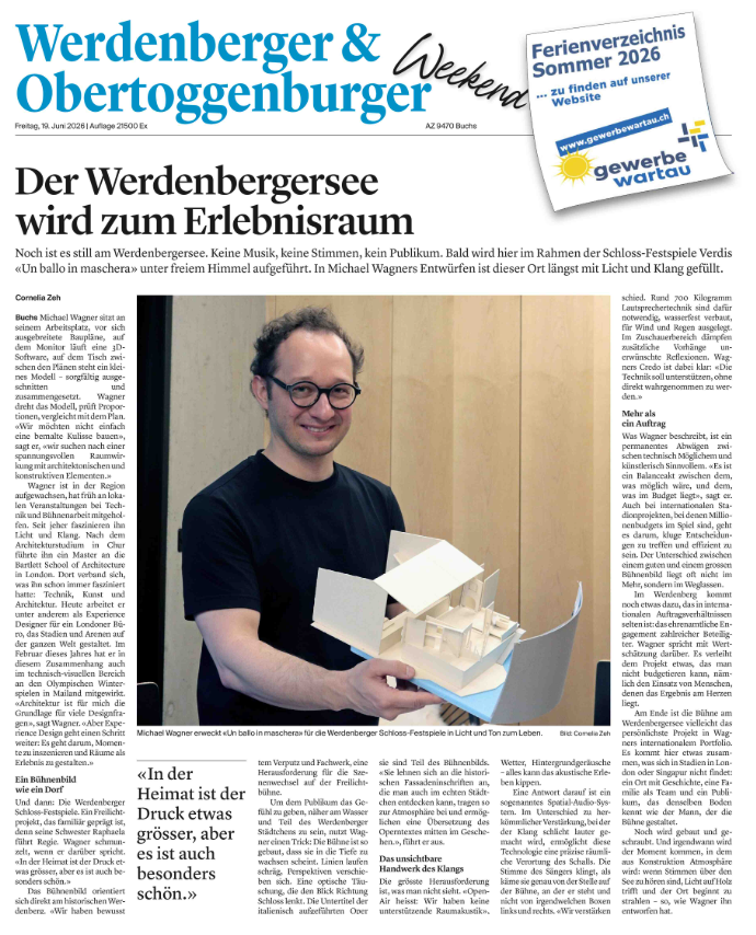 PRESSE: Wie Bühnenbildner Michael Wagner den Aufführungsort neu denkt